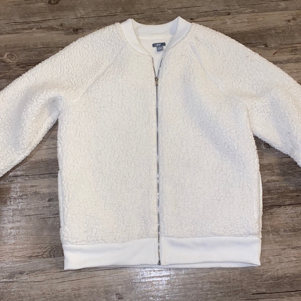 White bomber jacket